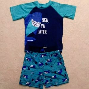 Boys Swimsuit Set - Size 12M - 2 Piece, Brand New